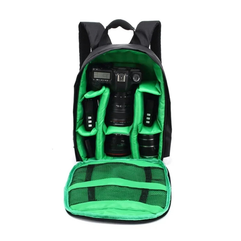 Multifunctional Outdoor Camera Backpack Video Digital Shoulder Camera Bag Camera Photo Bag Case Green 9199774487344