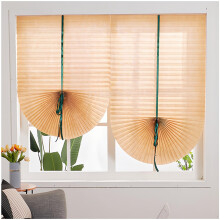 Cordless Pleated Shades 2Pack SelfAdhesive Window Blinds Light Filtering Privacy NoDrill Fabric Brown 60x180 cm