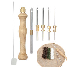 Adjustable Punch Needle Embroidery Pen Kit Yarn Art Cross Stitching Rug Making Tool For Adults Christmas Crafts