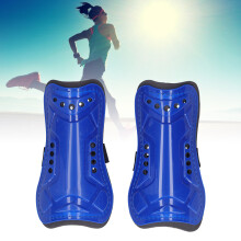 Adult Soccer Shin Pads Guard, Plastic + EVA, Blue, 19cm x 9cm