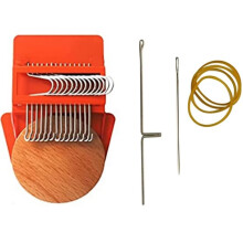 Weaving Loom Tool for Fast Large Area Fabric  and Easy Setup Golden Orange #60