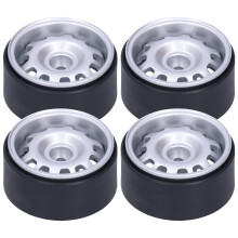 4 Stück RC Beadlock Radnaben Silber 52 mm 12 Löcher