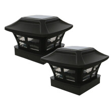 Luminárias solares para postes e corrimãos de decks com LED branco quente para uma iluminação esteticamente agradável e compatível com céus