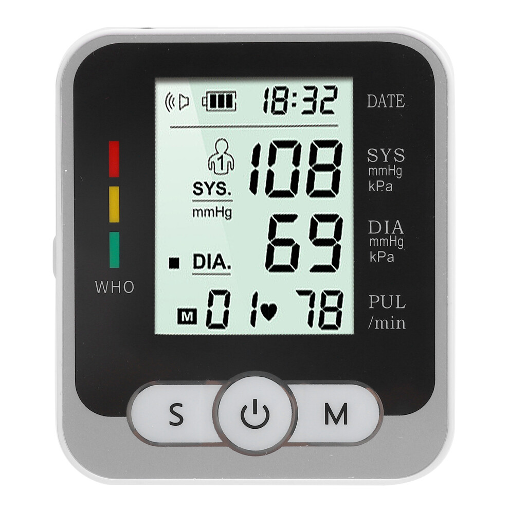 Talking Blood Pressure Monitor, Easy To Use & Read with Intuitive Interface, Dual User Memory for Family Monitoring, Portable and Rechargeable,