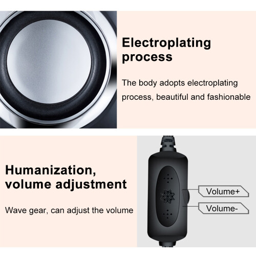 Elegant Computer Speakers, Space-saving Design For Desktop With Powerful Clear Stereo Sound 2