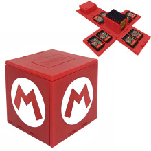 Custodia per carte di gioco ispirata al cubo di Rubik, contenitore pieghevole unico e utile per un massimo di 16 giochi, organizer portatile per