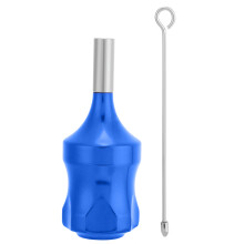 Cabo para máquina de tatuagem compatível com agulhas de cartucho, leve, em liga de alumínio, com design ergonômico antiderrapante e ranhurado,