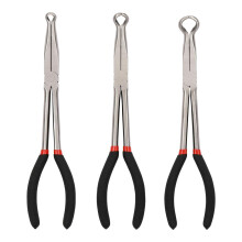 3Pcs 11 Inch Hose Removal Pliers Set with Strong Serrated Grip, Offset Design, Multiple Jaw Sizes