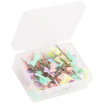 100pcs Butterfly Style Sewing Pins Flat Head Straight Quilting Pins