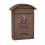 (brown)Metal Mailbox Wall Mount Locking Mailbox Retro Letter Box Drop Box-hy 1