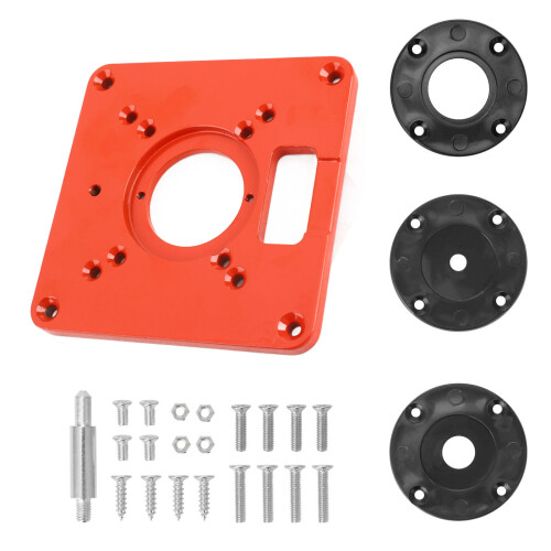 Multifunctional Aluminum Router Table Insert Plate 120x120mm Red