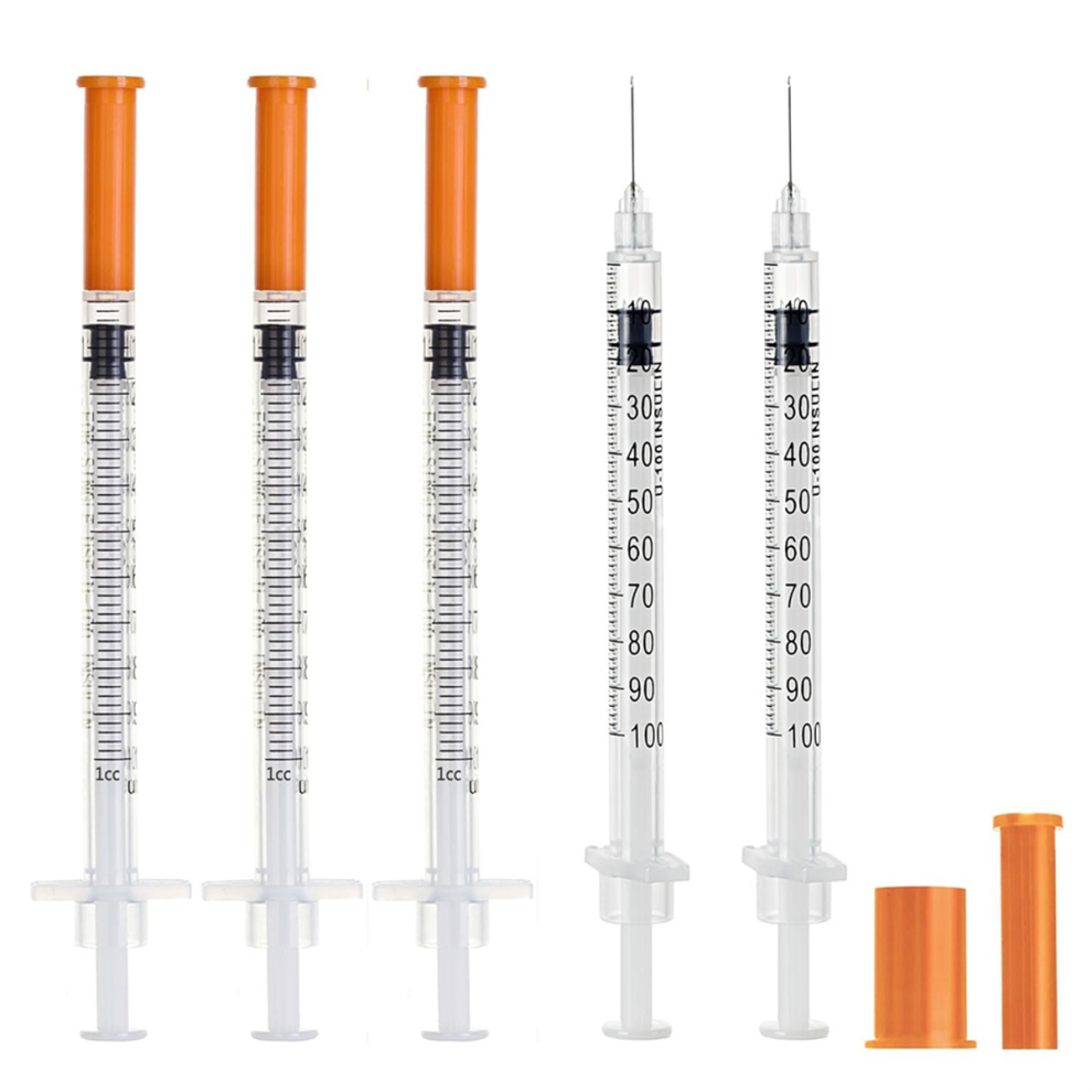 1CC Lab Syringes with Needle 29 Gauge 1/2 Inch,1Ml Supplies Individually Wrapped 30Pcs