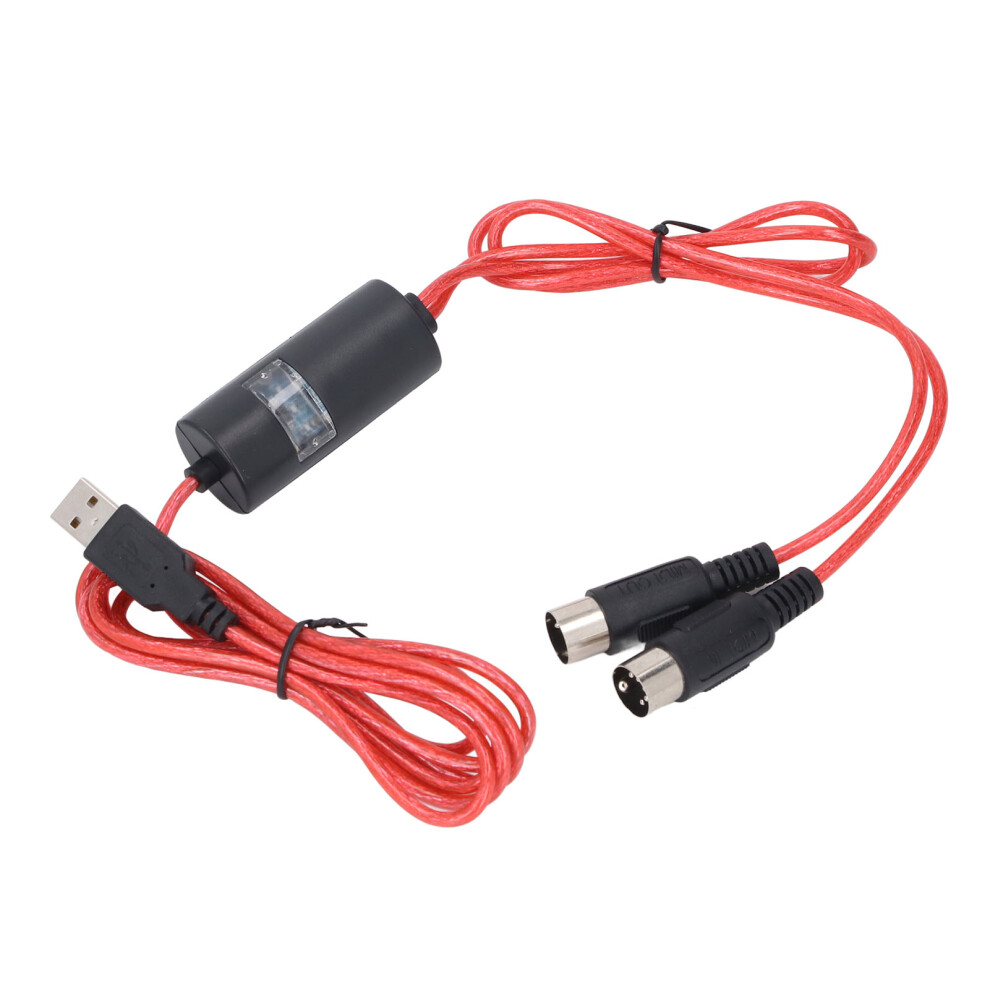Usb To Midi Cable 5Ft Interface Adapter For Keyboard, Piano, Pc, Laptop 6941378445335