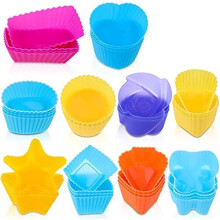 (Stil 8-40 Stück)40 Pcs Silicone Baking Molds Set Non-Stick Coating for Cupcakes Donuts Muffins Pastries Kitchen Baking Tools