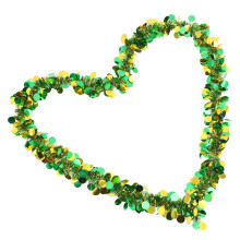 St. Patrick's Day Decor Green Tinsel Garlands Outdoor Party Ambiance Garlands