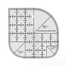 1pc Curved Angle Ruler for Quilting, Sewing Patchwork - Round Edge Sewing Templates, Patchwork Tools for Sewing Supplies, Home, Office