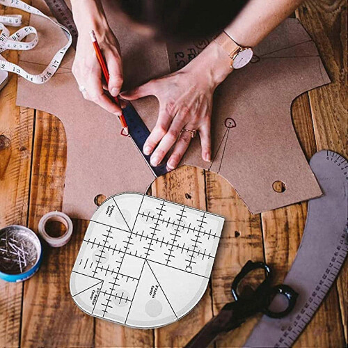 1pc Curved Angle Ruler for Quilting, Sewing Patchwork - Round Edge Sewing Templates, Patchwork Tools for Sewing Supplies, Home, Office 1