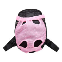 Pet Backpack Carrier FrontFacing Adjustable Safe Legs Hands Pet Carrier For Small Dogs Cats Outdoor Travel Pink L