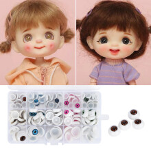 120 Stück Bunte Puppen-Augen, 12mm-20mm Kunststoff- & Resin-Accessoires