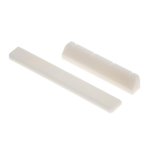 Bone Saddle Nut Slotted for Ukulele Guitar