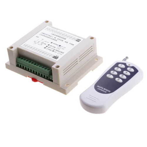 12V 8 Channel Wireless Remote Control Switch Access Control System 433 2