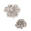 50 Pieces Rhinestone Rivets Studs Buttons for Sewing Crafts 7mm Silver 2