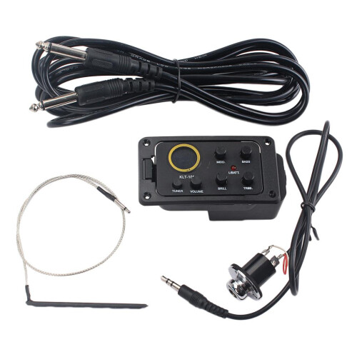 ROCKET Acoustic Guitar 4-Band EQ Equalizer Preamp Piezo Pickup Tuner