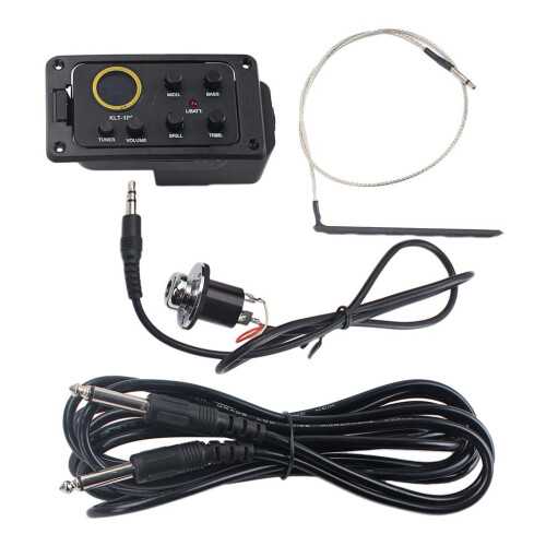 ROCKET Acoustic Guitar 4-Band EQ Equalizer Preamp Piezo Pickup Tuner 1