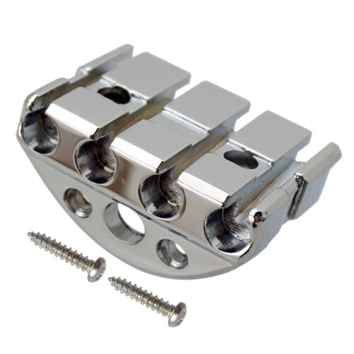 4 String Electric Headless Bass Guitar Locking Nut with Screws Silver 2