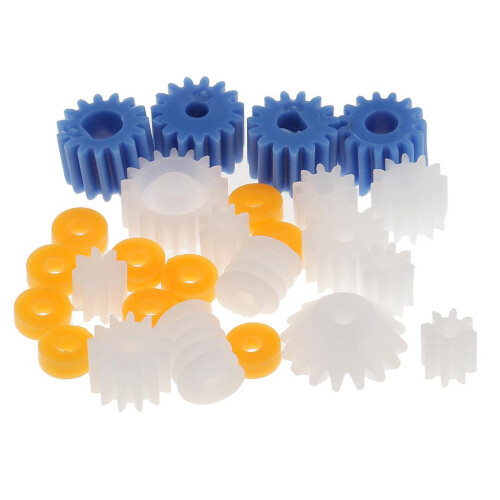 26Pieces Set Assorted Plastic Shaft Worn Gear DIY Kit 2