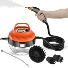 2500W Handheld Pressure Steam Cleaner with 3 Brush Heads, 6 Speeds for Kitchen and Car