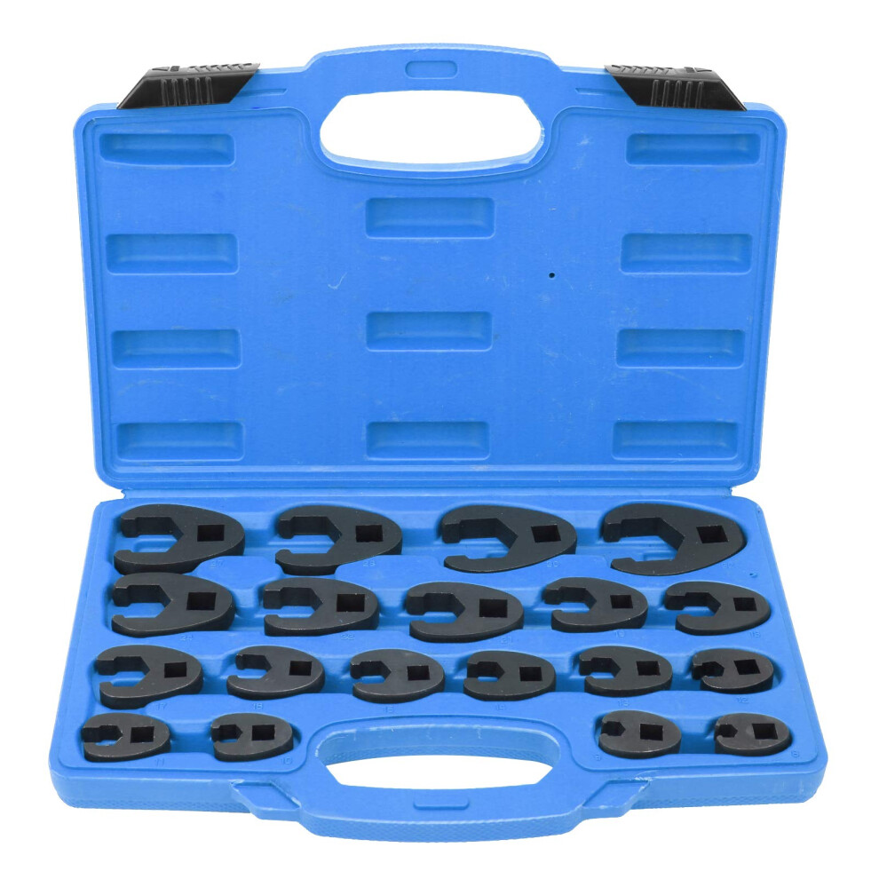 Crow's Foot Socket Set Flare Nut Wrench, 19Piece, Metric And Standard, 832Mm (0.31.3In), Crmo Steel With Toolbox 9094768752500