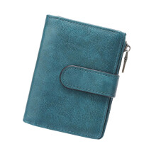 Modische PU-Leder-Geldbörse mit Münzschlitz-Schutz, perfekt-Blau