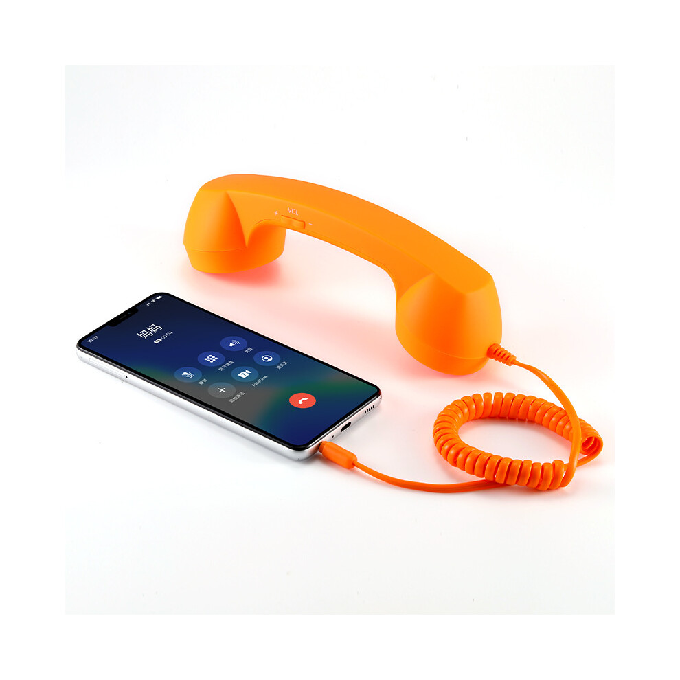 Radiation Proof Phone Handset For Mobile Use, One Touch Answer Retro Telephone Receiver With Easy To Operate Interface, 3.5Mm Universal Cell Phone Rec 9012494699630