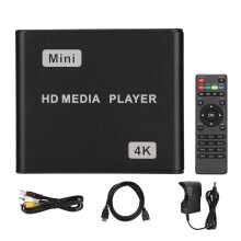 Capolavoro multimediale compatto, lettore multimediale digitale Full HD 1080P che offre immagini nitide e un suono ricco, lettore HDMI di dimensioni