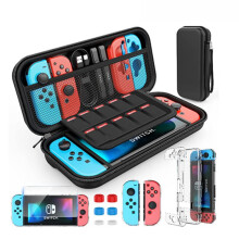Tragetasche für Nintendo Switch, Hartschalen-Tragetasche mit individuell anpassbaren Fächern zur Aufbewahrung von Konsolenzubehör,