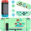 Capa protetora para Nintendo Switch, com design de Animal Crossing, proteção completa e funcionalidade de encaixe na base, capa de TPU resistente a 1
