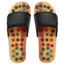 Reflexology Massage Slippers With Natural Cobblestone Surface Foot Acupressure Sandals For Men Women Promotes Blood Flow And Better Sleep Scientific
