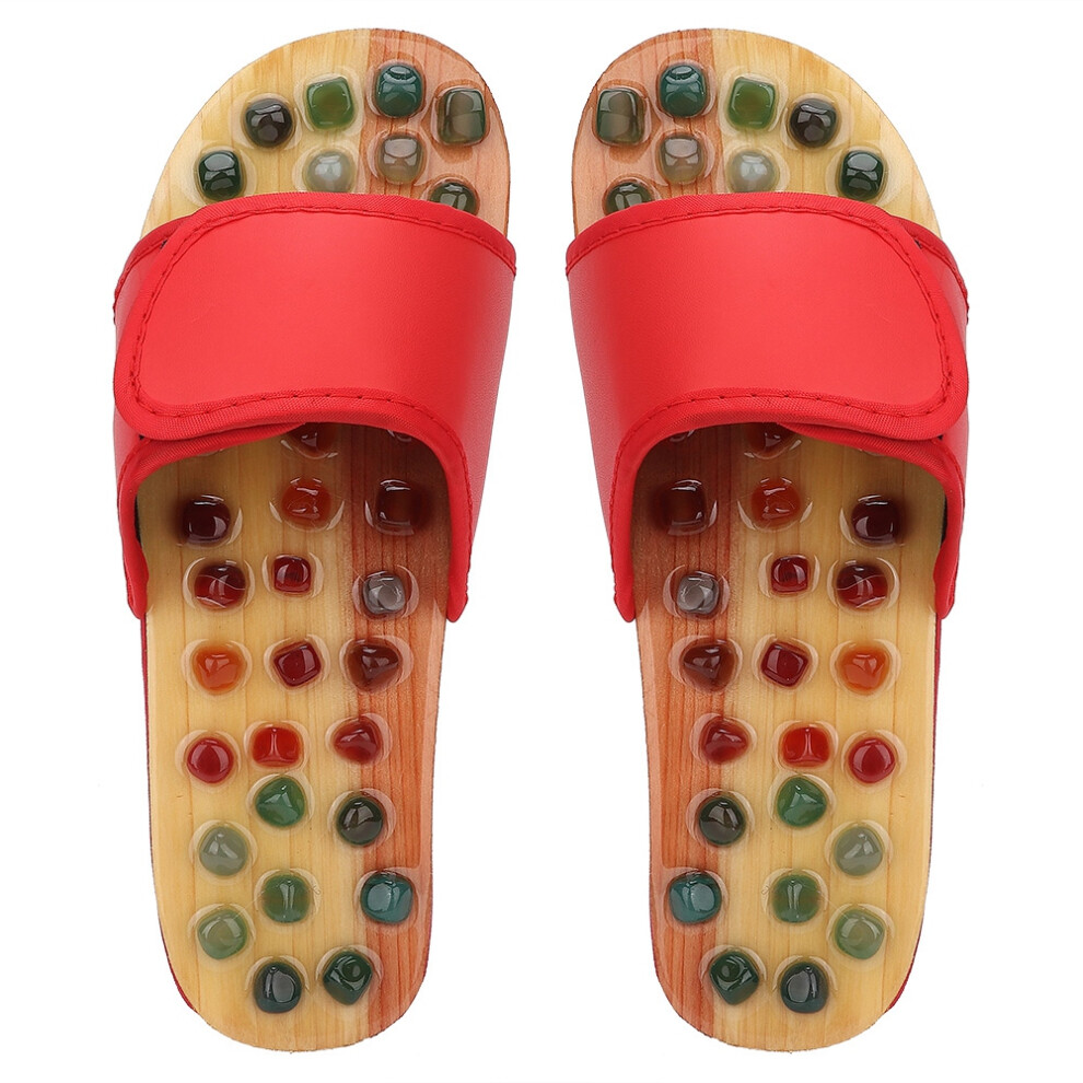 Reflexology Massage Slippers With Natural Cobblestone Surface Foot Acupressure Sandals For Men Women Promotes Blood Flow And Better Sleep Scientific