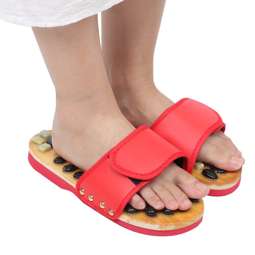 Εργονομικά σανδάλια ρεφλεξολογίας Acupressure από φυσικό πετράδι, παπούτσια μασάζ με 2