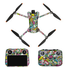 Dji Mini 3 Pro Protective Stylish Wraps, Waterproof Decorative Stickers For Drone And Rc Controller (Pattern A)
