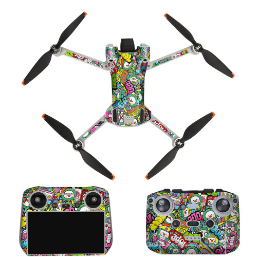 Dji Mini 3 Pro Protective Stylish Wraps, Waterproof Decorative Stickers For Drone And Rc Controller (Pattern A)