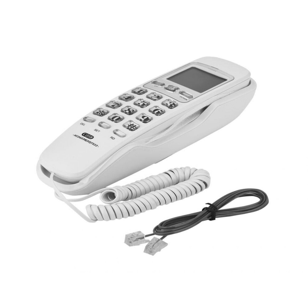 Last Number Redial Corded Telephone, Speed Dial Landline Phone With Mute Function And Incoming Call Display, Wall Mount Corded Telephone For Home Offi 9012494849103