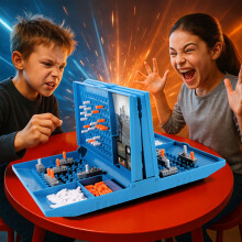 (707 23) Battleship Board Game, Two-Player Strategy Naval Combat Game, Kids Educational Family Interactive Toy, Portable Warship Battle Chess