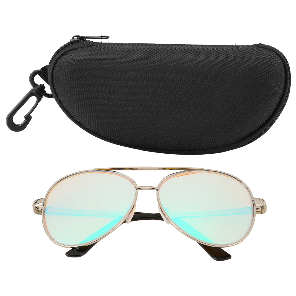 Premium Hard Case Eyeglasses Storage Box With Soft Interior Layer And Carabiner Loop, Classic Zipper Closure Ensures Protection, Includes Portable Mi