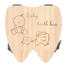 Minnesmerke til babytannboks med magnetisk lukking, tannholder i naturlig tre for barn, enkel oppbevaring og vedlikehold, flott gavealternativ for