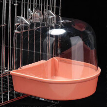 (1pcs, D) Hanging Bird Bath Box Caged Parrot Shower Plastic Pet Bird Bathing Grooming Health Hygiene Easy Clean