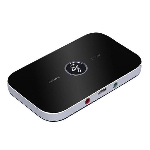 B6 Bluetooth Audio Transmitter Receiver with 8H Battery Dual Link Noise Cancellation for All Devices