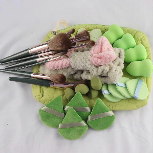 (42pcs, coffee) Professional Makeup Brushes and Sponges Set High Quality Multipurpose Foundation Face Eye Lip Makeup Tools Kit 2