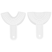 Porte-empreintes dentaires perforé, flux constant, excellente rétention, conception rigide, bords anatomiques, réutilisable, idéal pour les